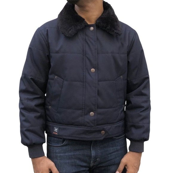 Polo Ralph Lauren Vintage 90s Fur Collared Puffer Jacket Navy blue
Size S - Picture 1 of 8